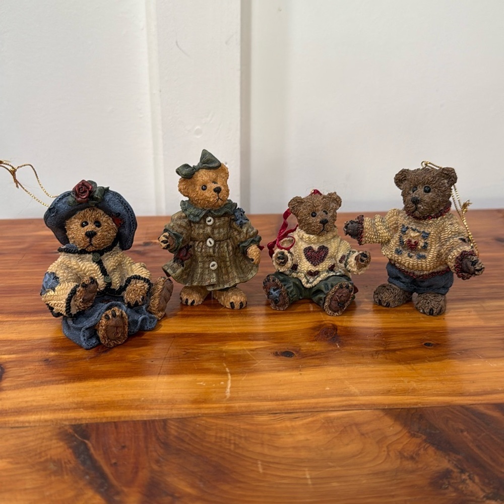 Vtg 1996 & 1997 Boyds Bears Ornaments Set of 4
